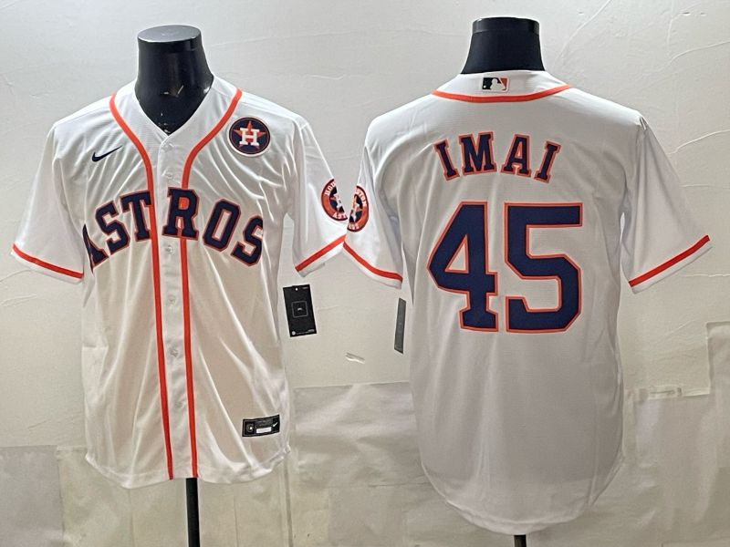 Men 2026 Houston Astros #45 Imai White Game Nike MLB Jersey style 005->houston astros->MLB Jersey